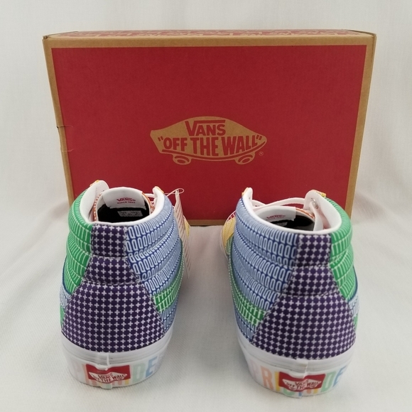Vans Pride Sk8-Mid Multi-Colored Sneakers - Picture 4 of 9